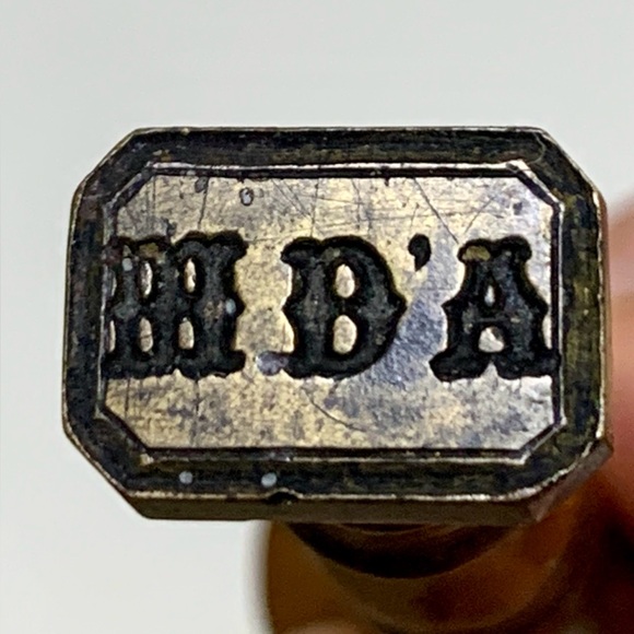 19th Century Antique Wooden Handle Metal Wax Seal Manual Press - Picture 11 of 16